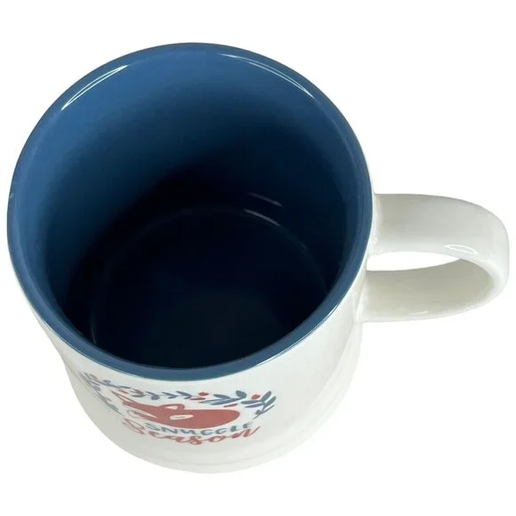 Threshold Christmas Snuggle Season Mug Fox White Blue Cup Target Home - Picture 7 of 8